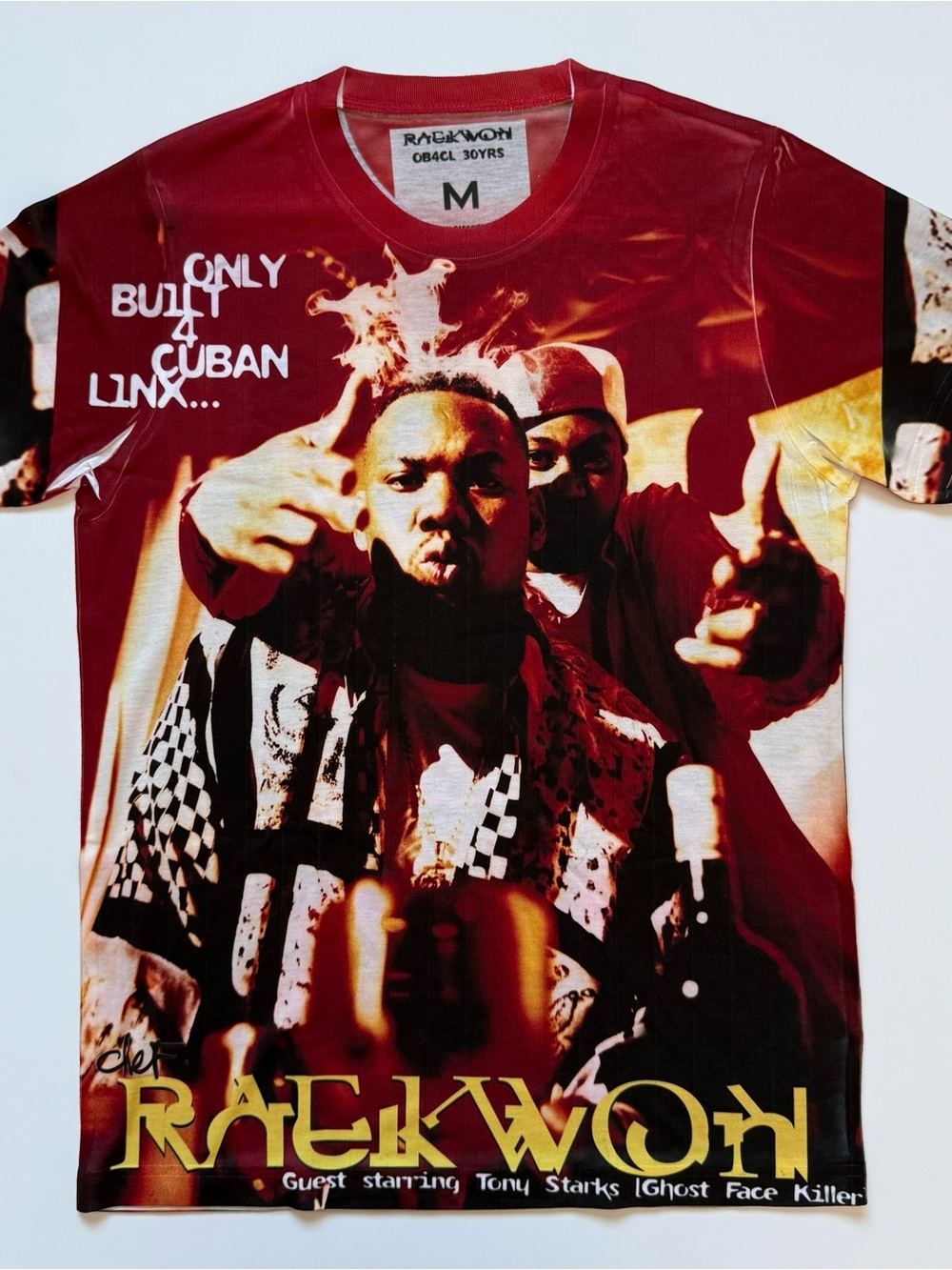 🔴Wu-Tang Shirt Size Medium Raekwon OB4CL Full Print Ghostface Killah